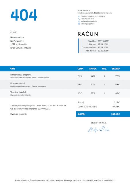 Modern invoice template